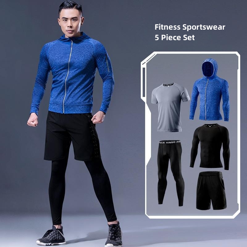 5-Piece Men's Fitness Clothes  - огляд і ціна Running Gear Gym