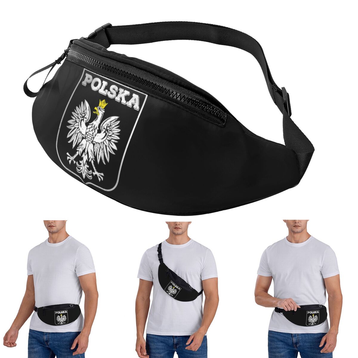 Crossbody Waist Bag Polska Log - огляд і ціна Running Gear Bag For Men