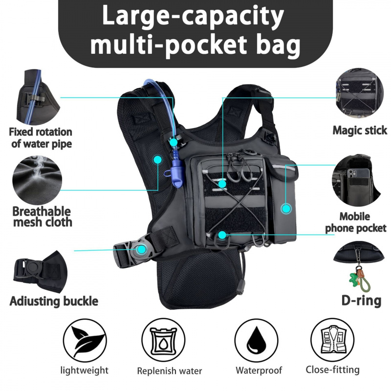 2026 New Tactical Vest Chest B - огляд і ціна Running Gear Bag For Men