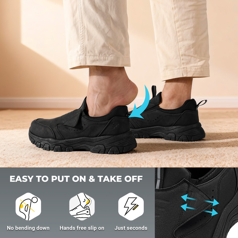 Men's Slip‑On Flat Loafers, Bu - огляд і ціна Insole Arch Support