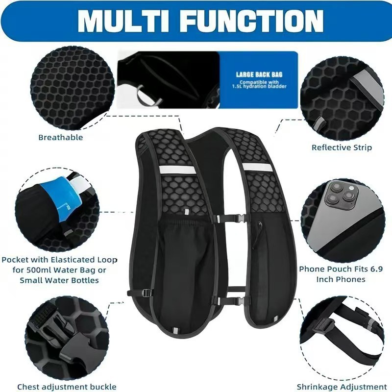 Hydration Backpack Vest for Ru - огляд і ціна Running Gear Bag For Men