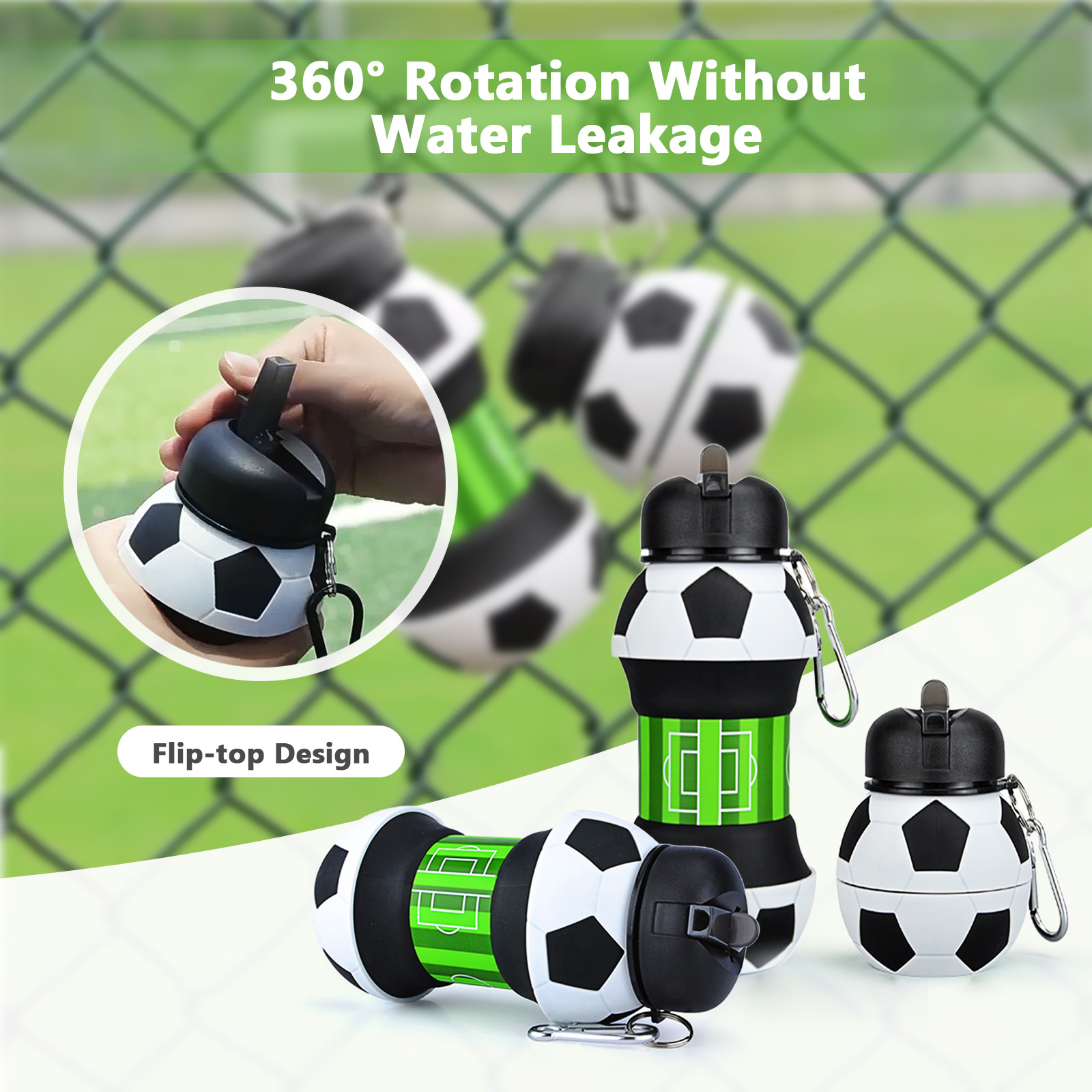550ml Foldable Football Water  - огляд і ціна Running Gear Kids